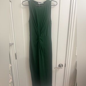 Mango Dark Green Maxi Dress